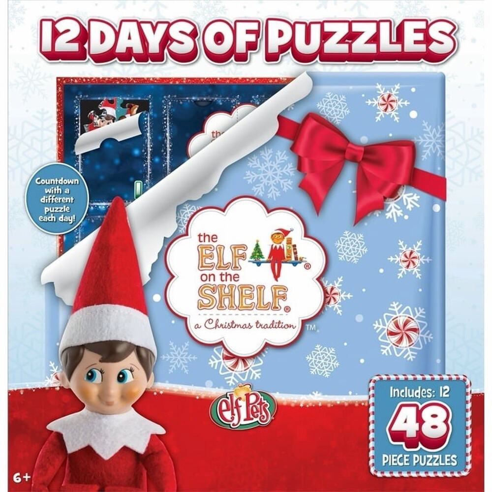 Elf on the Shelf Advent Calendar Jigsaw Puzzles 12 Days MasterPieces Brand New